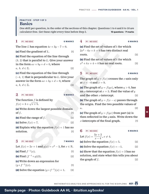 The first round of practice (Basics) in Chapter 8
