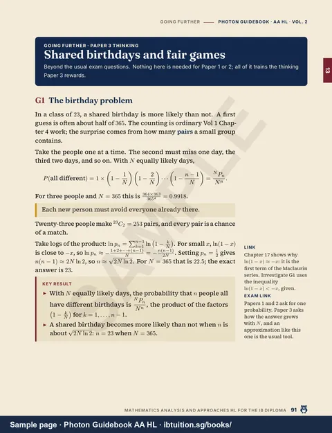 Going further in Chapter 13: shared birthdays and fair games