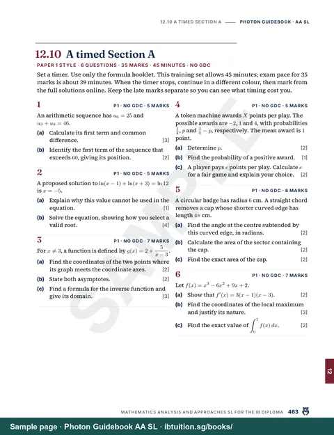 A timed Section A from the exam strategy chapter