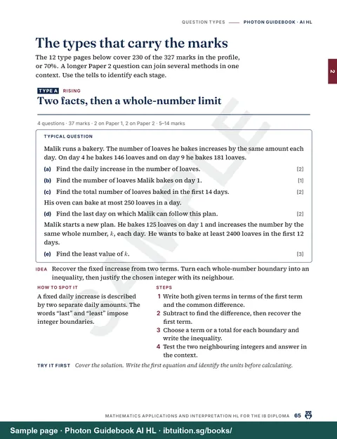 One question type from Chapter 2: the idea, the steps, a marked solution