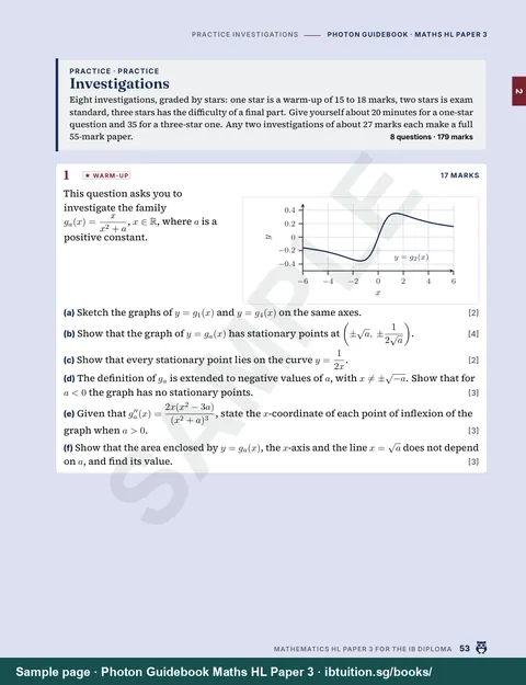 Practice investigations, graded by difficulty