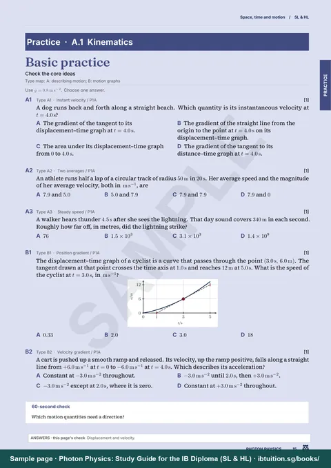 Basic practice: quick checks on the core ideas