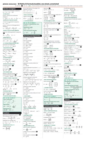Preview of the one sheet, annotated version